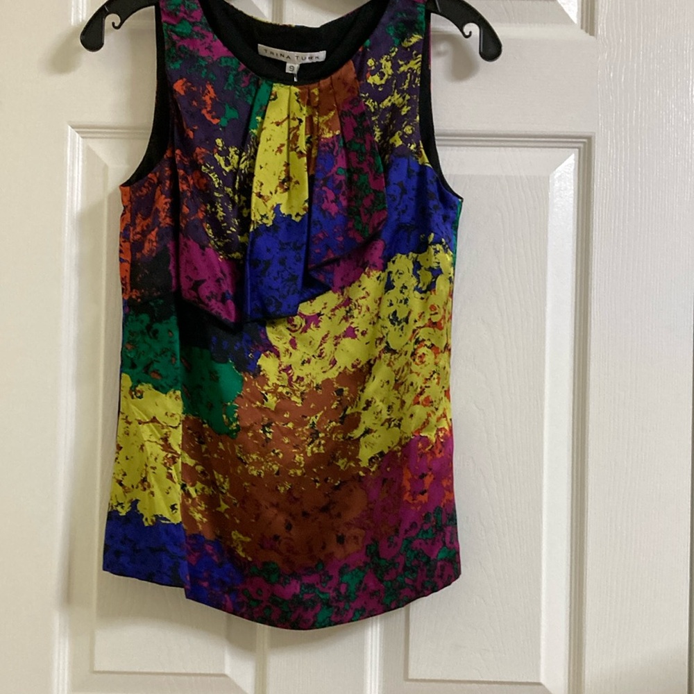 Trina Turk silk blouse size S NWT